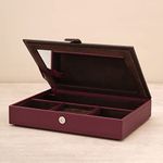 Pure Home + Living Red Faux Leather Jewellery Box