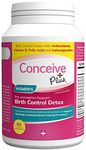 Conceive Plus Birth Control Detox - Prepare for Conception, Antioxidents, Folic Acid, Aswaganda - Prenatal Vitamins for Women Trying for a Baby, 30-Day Programme, 60 Capsules