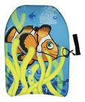 Rammento 25" Boogie Board Bodyboard Surf Board Float Kids Leash & Leash Plug (Clown Fish)