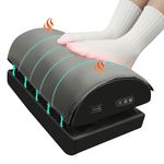 Snailax Foot Rest Under Desk, Foot Stool with Washable Cover, 2 Adjustable Heights, Footrest with Vibration Massage - Office & Gaming Footrest, Iedal Gifts