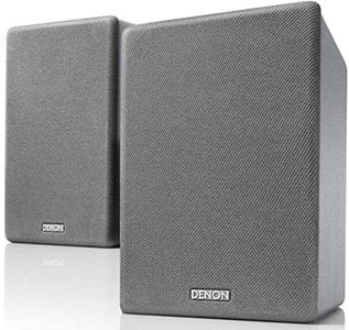 Denon SCN10 Speakers, Two-Way HiFi Speakers for TV Sound System, 2X 65W, Compatible with Receivers & Amplifiers, Elegant Design - Grey