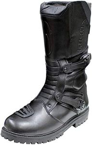 Richa Adventure Men's 100% Waterproof Leather Motorcycle Motorbike Boots, Men's women's, Motorcycle Richa Adventure Boots Wp Black 43 Uk, black