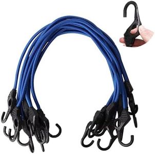 XSTRAP STANDARD Heavy Duty Bungee Cords 10PK 32-Inch Bungee Cords with Finger-Hole Hooks, Ideal for Outdoor, Tarp Covers, Motorcycle, Luggage Rack