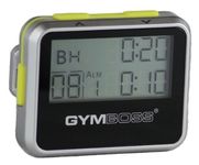 Gymboss Interval Timer and Stopwatch Silver/Yellow Metallic High Gloss