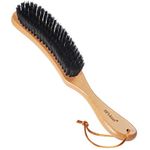 BFWood Clothes Brush - Boar Bristle Lint Brush for Suits, Cashmere, Wool, Velvet, Suede - Large Beech Handle