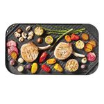 Starfrit The Rock 50x28cm (19.7" x 11") Non-Stick Reversible Grill & Griddle - Durable Forged Aluminum - Oven Safe - PFOA Free - Easy to Clean - Black