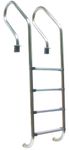 WATERTECH SYSTEMS Weight Capability Swimming Pool Heavy Duty 4-Step Stainless Steel Pool Step Ladder with Easy Mount Legs (Silver)