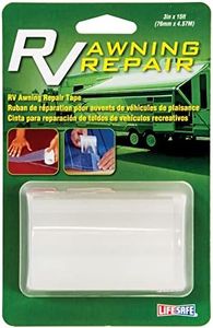 Life Safe Awning Repair Tape, RV and Marine, Repairs Rips, Tears & Punctures To Awnings, Canvas, Rain Wear, Tents, Knapsacks & Pool Covers, Transparent, 3 inch X 15 ft, RE3848