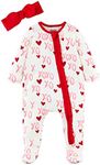 Mud Pie Baby Girl's Toddler Pajamas, Pink Valentine, 6-9M