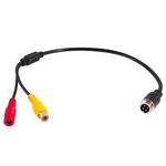 RED WOLF 4-Pin Male to RCA/AV Female Adapter Cable,extension lead For Reversing Camera To Monitor Dispaly,Aviation Head RCA DC Extension Cable Cable,portable,Shockproof Waterproof