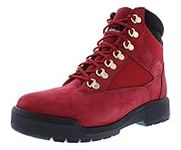 Timberland Men's 6 in Field Boot, Red/Black, 9.5