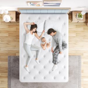 TeQsli Double Memory Foam Hybrid Mattress 4FT6 – 9-Zone Orthopedic, Medium Firm, 135x190x27cm