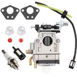 LEEGAWU Carburetor Replacement for Earthquake 43cc Engine E43 E43CE E43WC Auger MD43 WE43 WE43E WE43CE Edger Powermate PEA438 PCV43 Tiller Cultivator with Fuel Line (6 PACK)