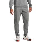 Under Armour Mens Rival Fleece Pants , Pitch Gray Light Heather (012)/Onyx White , Medium