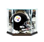 Perfect Cases Octagon Full Size Football Helmet Glass Display Case, Black
