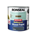 RONSEAL 10 Year Weatherproof 2 in 1 Wood Paint Grey Satin 2.5 Litre
