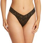 Hanky Panky Women's Signature Lace Low Rise Thong Panties, Black, One Size UK