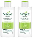 Simple Kind to Skin Hydrating Light Moisturiser UK’s #1 facial skin care brand* for 12-hour moisturisation 125 ml (Pack of 2)