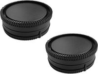 Rear Lens Caps & Camera Body Cap Cover Fit for Sony E-Mount NEX Cameras,Alpha A6600 A6500 A6400 A6300 A6100 A5100 A7 IV A7R IV A7 II/III A7R III A9 A7 A7R A7S NEX-7 NEX-6 NEX-5T NEX3[2 Sets]