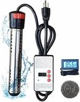 1500W Electric Immersion Water Heater for Bucket, Bathtub Heater with Timed Automatic Power Off, Small Portable Heaters with 304 Stainless-Steel Guard, Heats 5 Gallons Water in Rapid (Built-in Timer)