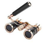 Moovul Black 3X25 Opera Binocular Coated Lens Telescope Opera Glasses Coated Theater Glass Lady Glass Handle