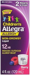 Allegra Children's 12HR Allergy Relief Non-drowsy Antihistamine Liquid, Berry Flavor, Alcohol-Free & Dye-Free, Fexofenadine HCl, 4 oz.