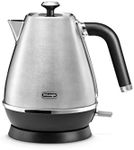 De'Longhi Distinta X Design 1.7L Rapid Boil Metal Kettle, Stainless Steel, Anti-Limescale Filter, Cord Storage KBI3001.M - Brushed Steel
