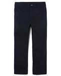 The Children's Place Boys' Uniform Stretch Chino Pants, New Navy, 7 husky