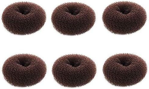 Extra Small Hair Bun Maker for Kids, 6 PCS Chignon Hair Donut Sock Bun Form for Girls, Mini Hair Doughnut Shaper for Short and Thin Hair (Small Size 2.4 Inch, Dark Brown)