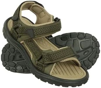 Mountain Warehouse Crete Mens Sandals - Soft, Walking, Summer Khaki Mens Shoe Size 10 US