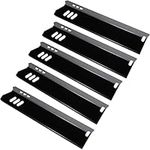 GFTIME 15 Inch Grill Heat Shield Plate Burner Cover Replacement Parts for Backyard, BHG, Dynaglo, Uniflame (Porcelain Steel 5-Pack)