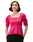 Amazon Brand - Eden & Ivy Women's Regular Fit Blouse (ENI-SS22WTOP-204_Pink XL)