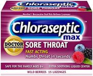 Chloraseptic Max Strength Sore Throat Lozenges, Wild Berries, 15 Count, 1 Pack