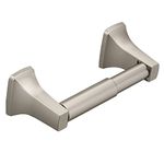 Moen Contemporary Brushed Nickel Toilet Paper Holder, Modern Wall Mounted Toilet Roll Holder, P5050BN ( Packaging may state “Donner” instead of “Contemporary” )