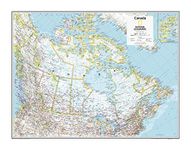 National Geographic: Canada Political Bilingual Wall Map - 28 x 22 inches - Laminated