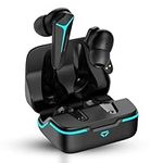 Monster Mission V1 TWS Wireless Earbuds, True Wireless Earbuds Bluetooth 5.3 with Cool Light Effects, Noise Cancelling Gaming Earphones 4 Mics, IPX5 Waterproof in-Ear Headset Long Playtime