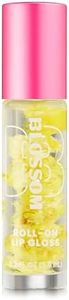 Blossom Roll on Lip Gloss, Gourmand Scented Clear High Shine Moisturizing Lip Oil, Non Sticky, Infused with Real Flowers, Made in USA, 0.2oz, Glazed Donut