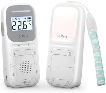 Dr.Care Neo Go Vigilabebes Audio Portátil, Intercomunicador Bebé, Escucha Bebés con Alcance de 300m, Batería Día/Noche, Clip Portátil, VOX, Luz Nocturna, 8 Canciones, Alarma Vibración, Cordón