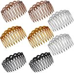 yueXinCh 8 Pcs Hair Combs Slides Tortoise Side Comb French 11 Teeth Comb Twist Decorative Comb Hairpin Comb Plastic Hair Side Comb Ladies Hair Accessories for Women Girls (11 teeth)