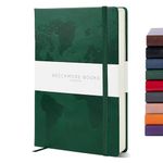 Beechmore Books Travel Planner, Green | Vegan Leather Hardcover with Thick 120gsm Lined Paper | with Travel Checklists & 8 Trip Sections | Gift Box | for Gap Year Travellers, Honeymoon & Holidays