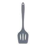 Tala Silicone Slotted Turner in Grey Colour, Heat Resistant up to 240 Degrees and Ideal for Serving All tasks of Sauces and Soups, Ideal to use with Non-Stick cookware, Dishwasher Safe