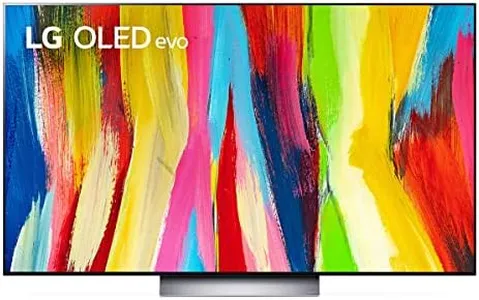 LG C2 Series 55-Inch Class OLED evo Smart TV OLED55C2PUA, 2022 - AI-Powered 4K TV, Alexa Built-in, Dark Silver