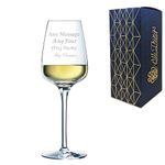 Personalised Engraved Crystal Wine Glass, Sublym 250ml or 8.7oz Small Wine Glass, Gift Boxed, Lead Free, Customise with Any Message, Engraved in The UK