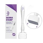 BAKE Derma Stamp for Hair & Beard Growth | Stainless Steel Adjustable Needles 0.25mm to 3mm | 140 Microneedling Stamp for Acne Scars, Hair Repair & Skin Repair | For Men & Women