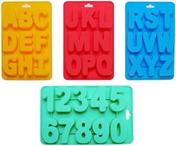 Traytastic! Silicone Alphabet & Number Mold Bundle - Large 1.5" Tall Letters & Numbers A-Z 0-9 - Crafting, Baking, Molding, Melting