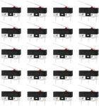 LT Easiyl 100PCS Micro Switch 3-Pin Hinge Lever Switch 1.8x1.8x0.6mm Momentary End Switch 12 V, AC 2 A 125 V SPDT NC + No-End Switch for A-rduino Communication Equipment