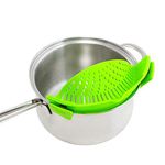 GuangTouL SNAP'N Strain Strainer, Clip On Silicone Colander,Fits All Pots and Bowls for Pasta, Noodles, Vegetables, Potatoes