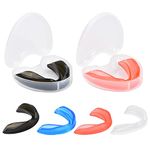 Nivofu 4 Pack Sports Mouth Guard,Tooth Protector,Mouthguards for Adults,Moldable Athletic Mouthguard,Professional Sports Mouthguard with Storage Box for Boxing Football Hockey Karate Basketball