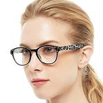 OCCI CHIARI Vintage Reading Glasses 2.5 for Women, Ladies' Lightweight Oval Readers, Womens Magnifying Glasses Sturdy Hinge (Black, 250)