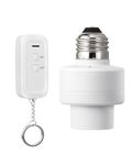 DEWENWILS Remote Control Light Lamp Socket E26/E27 Bulb Base, Wireless Light Switch and Receiver Kit, No Wiring Required, Programmable and Expandable, ETL Listed